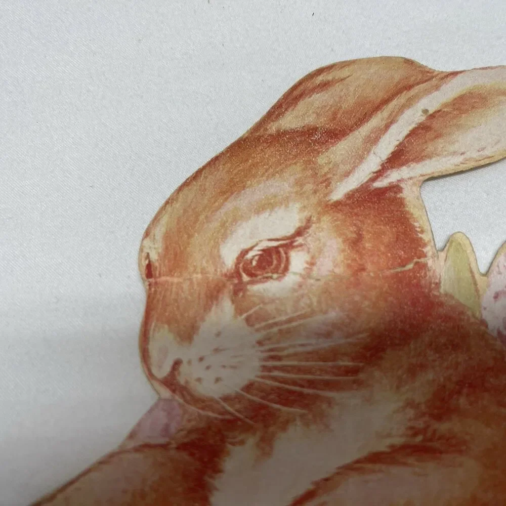 Vintage 1925 Easter Bunny Honeycomb Centerpiece Tabletop Fold Out Decoration
